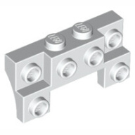Lego auto konzola (nosič) pro nárazník 2x4 - 1x4, bílá (6092654)